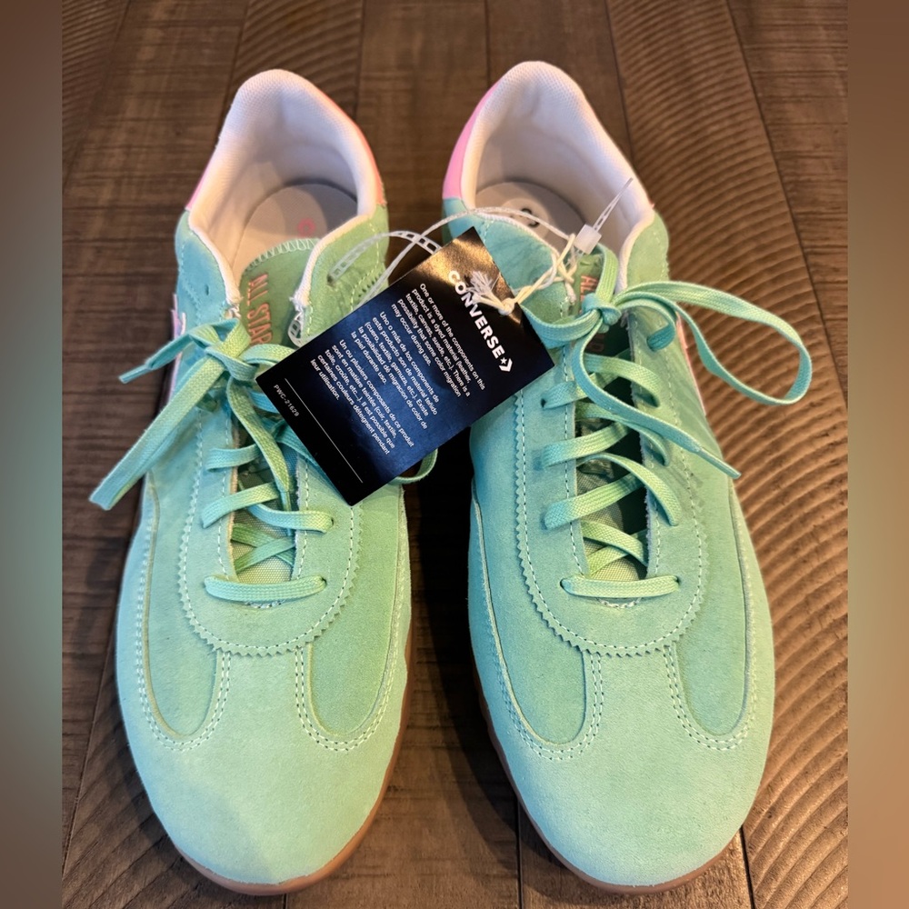 Converse Run Star Trainer Suede Sneakers Aqua/Pink Men’s Size 13 (NWT) - Picture 8 of 16